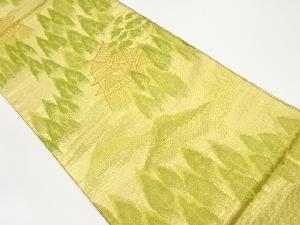 城に木々・山模様織出し袋帯